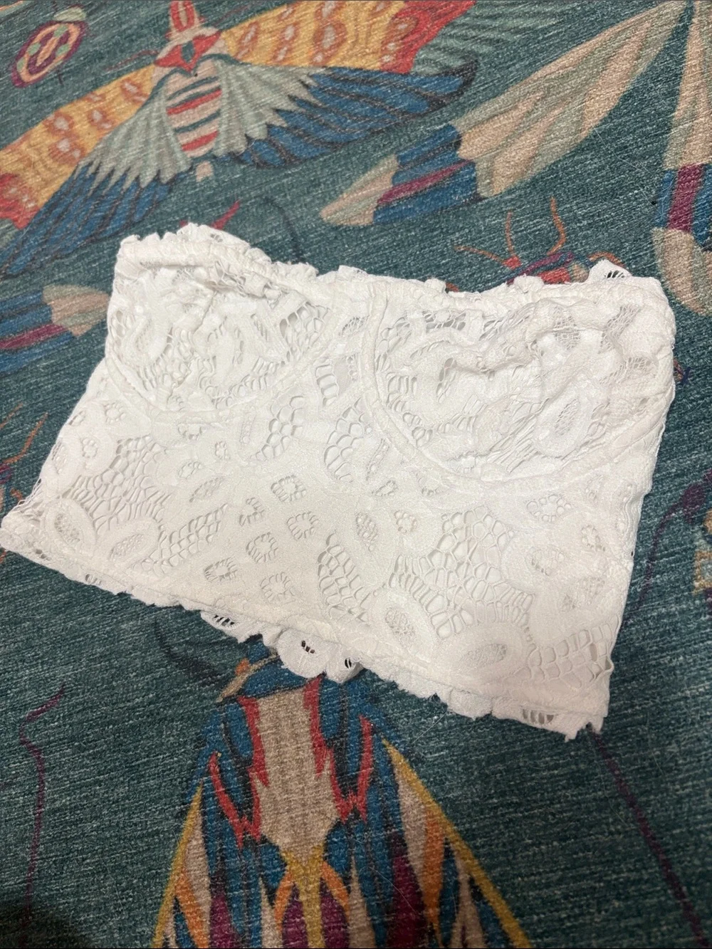 Free People Adella Corset Bra - White Lace S